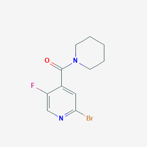 molecular formula C11H12BrFN2O B8171037 (2-Bromo-5-fluoropyridin-4-yl)(piperidin-1-yl)methanone 