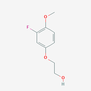 molecular formula C9H11FO3 B8171050 2-(3-Fluoro-4-methoxyphenoxy)ethanol 