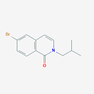 molecular formula C13H14BrNO B8171071 6-Bromo-2-isobutylisoquinolin-1(2H)-one 