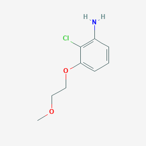 molecular formula C9H12ClNO2 B8171080 2-Chloro-3-(2-methoxyethoxy)aniline 