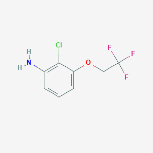 molecular formula C8H7ClF3NO B8171093 2-Chloro-3-(2,2,2-trifluoroethoxy)aniline 
