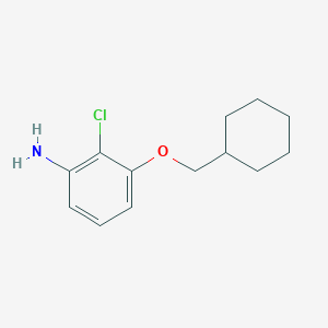molecular formula C13H18ClNO B8171097 2-Chloro-3-(cyclohexylmethoxy)aniline 