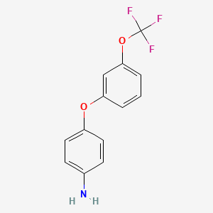 molecular formula C13H10F3NO2 B8171113 4-(3-(Trifluoromethoxy)phenoxy)aniline 