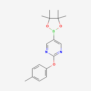 molecular formula C17H21BN2O3 B8171157 5-(4,4,5,5-Tetramethyl-1,3,2-dioxaborolan-2-yl)-2-(p-tolyloxy)pyrimidine 