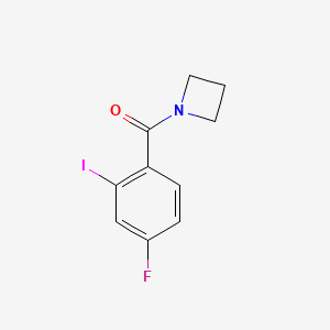 molecular formula C10H9FINO B8171159 1-(4-Fluoro-2-iodobenzoyl)azetidine 