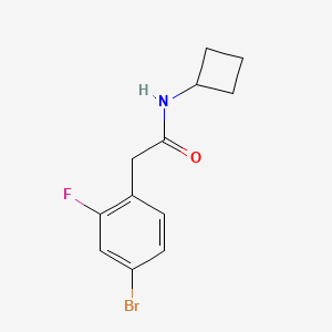 molecular formula C12H13BrFNO B8171194 2-(4-Bromo-2-fluorophenyl)-N-cyclobutylacetamide 