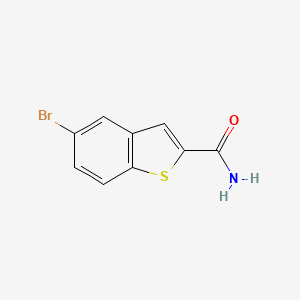molecular formula C9H6BrNOS B8171212 5-Bromobenzo[b]thiophene-2-carboxamide 