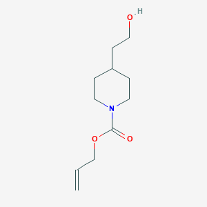 molecular formula C11H19NO3 B8171213 4-(2-Hydroxyethyl)-1-piperidinecarboxylic acid allyl ester 