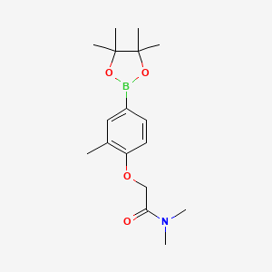 molecular formula C17H26BNO4 B8171221 N,N-dimethyl-2-[2-methyl-4-(4,4,5,5-tetramethyl-1,3,2-dioxaborolan-2-yl)phenoxy]acetamide 