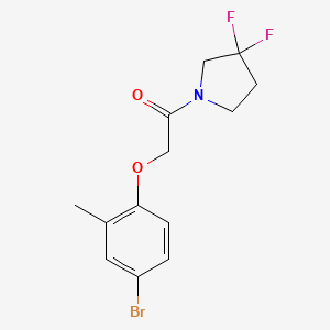 molecular formula C13H14BrF2NO2 B8171233 2-(4-Bromo-2-methylphenoxy)-1-(3,3-difluoropyrrolidin-1-yl)ethanone 