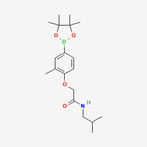 molecular formula C19H30BNO4 B8171247 N-Isobutyl-2-(2-methyl-4-(4,4,5,5-tetramethyl-1,3,2-dioxaborolan-2-yl)phenoxy)acetamide 