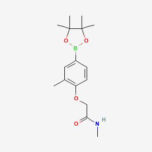 molecular formula C16H24BNO4 B8171253 N-Methyl-2-(2-methyl-4-(4,4,5,5-tetramethyl-1,3,2-dioxaborolan-2-yl)phenoxy)acetamide 