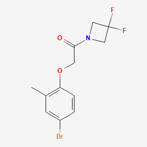 molecular formula C12H12BrF2NO2 B8171267 2-(4-Bromo-2-methylphenoxy)-1-(3,3-difluoroazetidin-1-yl)ethanone 