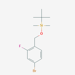 molecular formula C13H20BrFOSi B8171327 ((4-Bromo-2-fluorobenzyl)oxy)(tert-butyl)dimethylsilane 