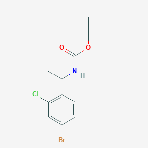 molecular formula C13H17BrClNO2 B8171337 tert-Butyl (1-(4-Bromo-2-chlorophenyl)ethyl)carbamate 