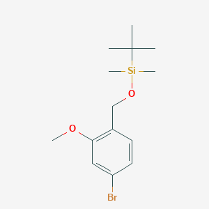 molecular formula C14H23BrO2Si B8171343 2-(tert-Butyldimethylsilanyloxymethyl)-5-bromoanisole 