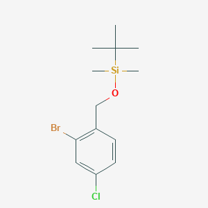 molecular formula C13H20BrClOSi B8171354 ((2-Bromo-4-chlorobenzyl)oxy)(tert-butyl)dimethylsilane 