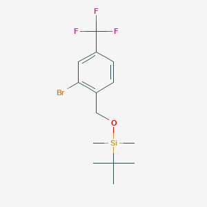 molecular formula C14H20BrF3OSi B8171371 ((2-Bromo-4-(trifluoromethyl)benzyl)oxy)(tert-butyl)dimethylsilane 