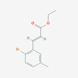 molecular formula C12H13BrO2 B8171382 (E)-Ethyl 3-(2-bromo-5-methylphenyl)acrylate 