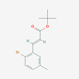 molecular formula C14H17BrO2 B8171383 (E)-tert-butyl 3-(2-bromo-5-methylphenyl)acrylate 