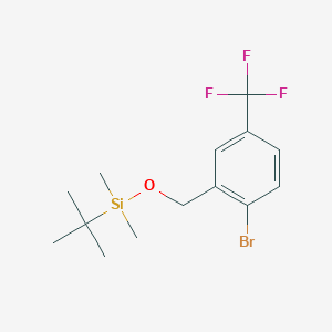 molecular formula C14H20BrF3OSi B8171395 (2-Bromo-5-(trifluoromethyl)benzyloxy)(tert-butyl)dimethylsilane 
