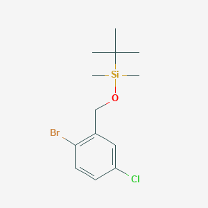 molecular formula C13H20BrClOSi B8171420 ((2-Bromo-5-chlorobenzyl)oxy)(tert-butyl)dimethylsilane 