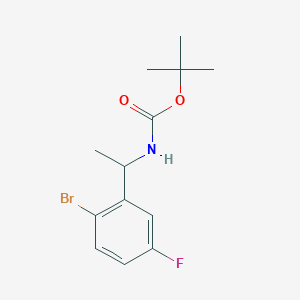 molecular formula C13H17BrFNO2 B8171436 tert-Butyl (1-(2-bromo-5-fluorophenyl)ethyl)carbamate 