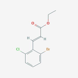 molecular formula C11H10BrClO2 B8171454 (E)-Ethyl 3-(2-bromo-6-chlorophenyl)acrylate 