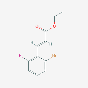 molecular formula C11H10BrFO2 B8171463 (E)-Ethyl 3-(2-bromo-6-fluorophenyl)acrylate 