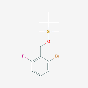 molecular formula C13H20BrFOSi B8171469 ((2-Bromo-6-fluorobenzyl)oxy)(tert-butyl)dimethylsilane 