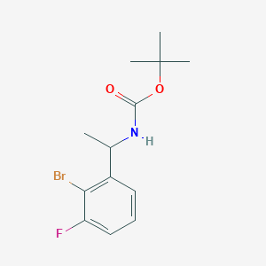 molecular formula C13H17BrFNO2 B8171484 tert-Butyl (1-(2-bromo-3-fluorophenyl)ethyl)carbamate 