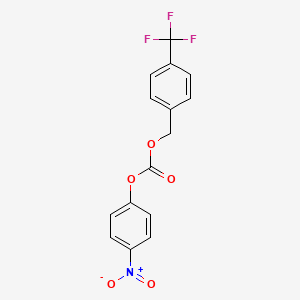 molecular formula C15H10F3NO5 B8171515 (4-Trifluoromethylbenzyl)-(4-nitrophenyl)carbonate 