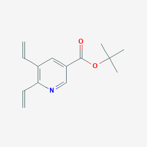 molecular formula C14H17NO2 B8171525 tert-Butyl 5,6-diethenylpyridine-3-carboxylate 