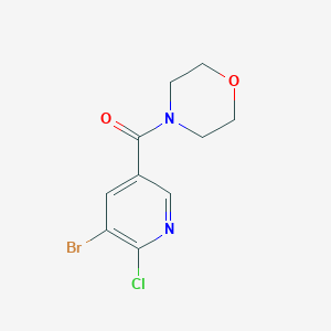 molecular formula C10H10BrClN2O2 B8171579 (5-Bromo-6-chloropyridin-3-yl)(morpholino)methanone 