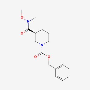 molecular formula C16H22N2O4 B8171590 (S)-1-Cbz-N-methoxy-N-methyl-3-piperidinecarboxamide 