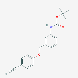 molecular formula C20H21NO3 B8171612 tert-Butyl (3-((4-ethynylphenoxy)methyl)phenyl)carbamate 