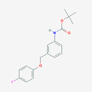 molecular formula C18H20INO3 B8171622 tert-Butyl (3-((4-iodophenoxy)methyl)phenyl)carbamate 