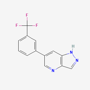 molecular formula C13H8F3N3 B8171654 6-(3-(Trifluoromethyl)phenyl)-1H-pyrazolo[4,3-b]pyridine 