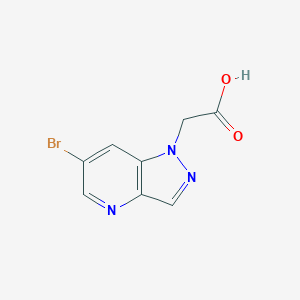 molecular formula C8H6BrN3O2 B8171662 2-(6-Bromo-1H-pyrazolo[4,3-b]pyridin-1-yl)acetic acid 
