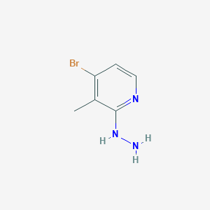 molecular formula C6H8BrN3 B8171677 4-Bromo-2-hydrazinyl-3-methylpyridine 