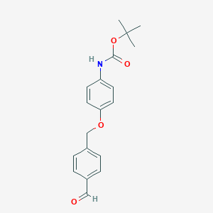 molecular formula C19H21NO4 B8171691 tert-Butyl (4-((4-formylbenzyl)oxy)phenyl)carbamate 