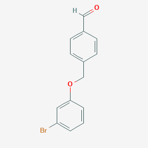 molecular formula C14H11BrO2 B8171704 4-((3-Bromophenoxy)methyl)benzaldehyde 