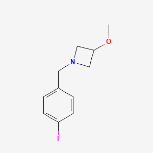 molecular formula C11H14INO B8171745 1-(4-Iodobenzyl)-3-methoxyazetidine 