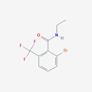 molecular formula C10H9BrF3NO B8171769 2-Bromo-N-ethyl-6-(trifluoromethyl)benzamide 