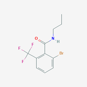 molecular formula C11H11BrF3NO B8171781 2-Bromo-N-propyl-6-(trifluoromethyl)benzamide 