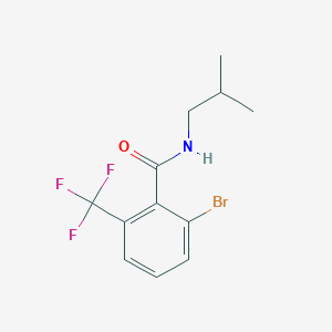 molecular formula C12H13BrF3NO B8171783 2-Bromo-N-isobutyl-6-(trifluoromethyl)benzamide 