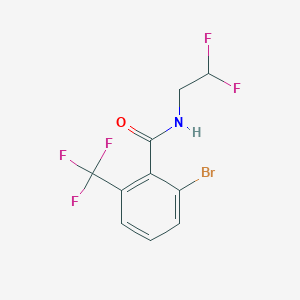 molecular formula C10H7BrF5NO B8171786 2-Bromo-N-(2,2-difluoroethyl)-6-(trifluoromethyl)benzamide 