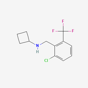 molecular formula C12H13ClF3N B8171808 N-(2-Chloro-6-(trifluoromethyl)benzyl)cyclobutanamine 