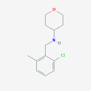 molecular formula C13H18ClNO B8171823 N-(2-Chloro-6-methylbenzyl)tetrahydro-2H-pyran-4-amine 