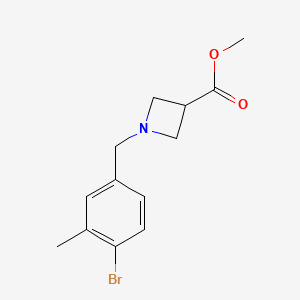 molecular formula C13H16BrNO2 B8171843 Methyl 1-(4-bromo-3-methylbenzyl)azetidine-3-carboxylate 